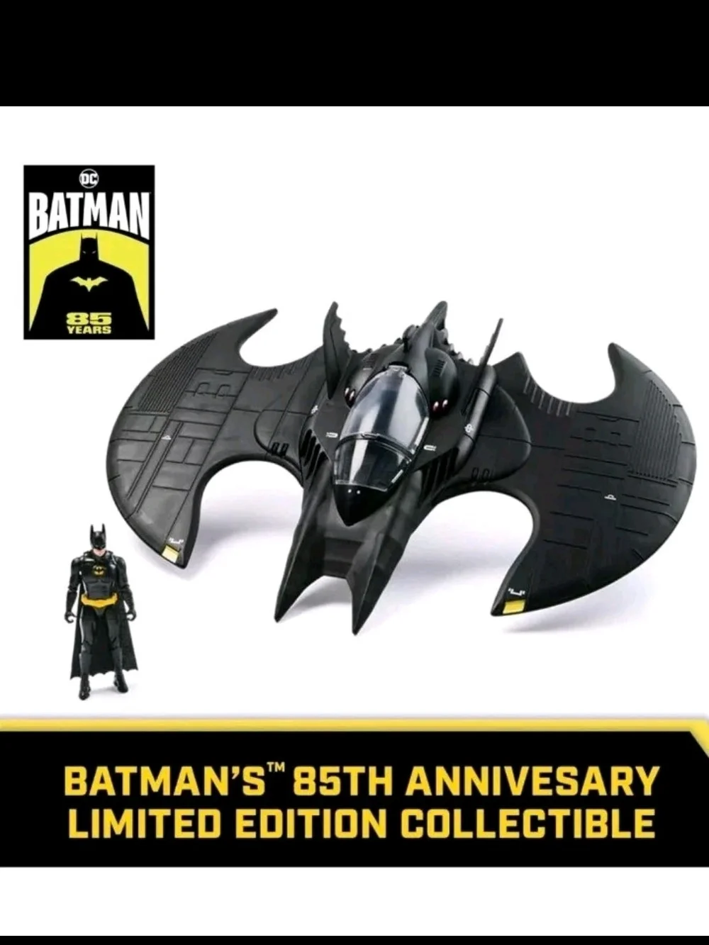 Batman Batwing Playset with Black Batwing and Black Batman Figure